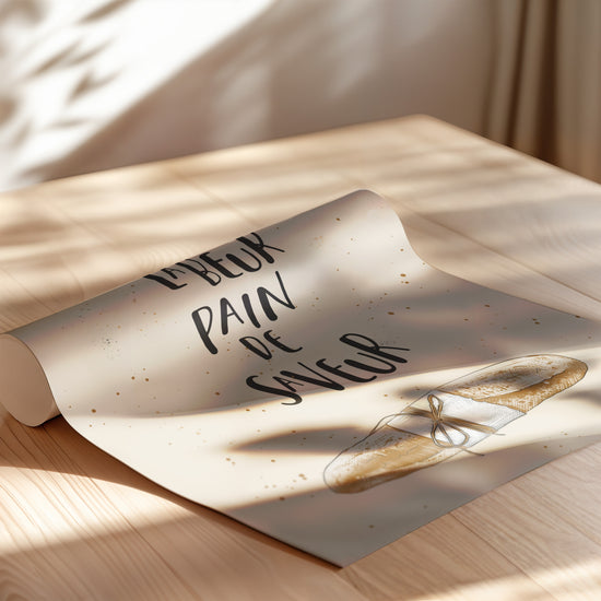 Poster Boulangerie - Pain de labeur, hommage au pain et au travail — Vierge - poster-enroullé