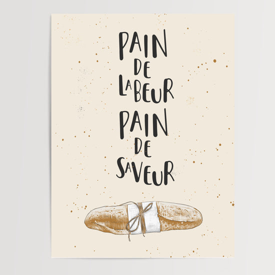 Poster Boulangerie - Pain de labeur, hommage au pain et au travail — Vierge - poster-presentation-produit