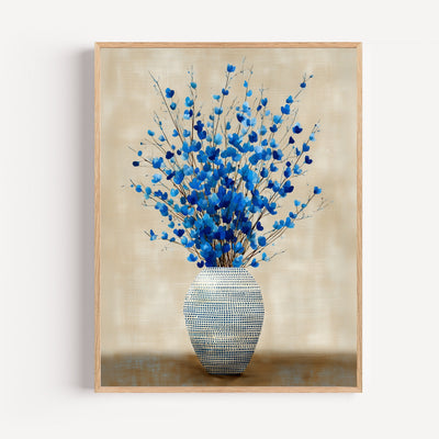 Poster Bouquet de fleurs bleues - Un souffle d'air léger sur vos murs
