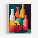 Poster Bouteilles vintage - L'esprit bistrot des années 50