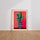 Poster Cactus en fleurs - L'éclat joyeux du Mexique — Vierge - living-room — passe-partout blanc