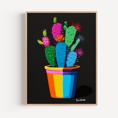 Neon-Kaktus Poster – Farbkick für ein lebendiges Zuhause