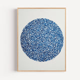 Poster Calligraphie arabe - Cercle bleu aux arabesques apaisantes