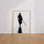 Poster Calligraphie japonaise - Silhouette zen en noir et blanc — Vierge - living-room
