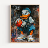 Poster Canard basketteur - L'attitude street qui fait sourire