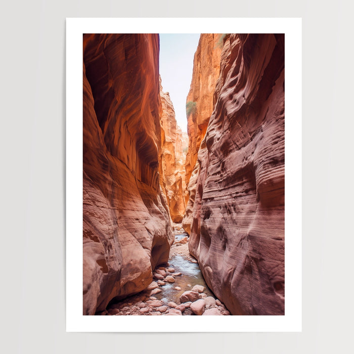Poster Canyon rocheux - Évasion zen aux teintes de désert — Vierge - poster-presentation-produit — passe-partout blanc