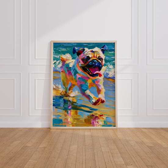 Poster Carlin joyeux - Bonheur éclaboussé et couleurs en fête — Vierge - living-room