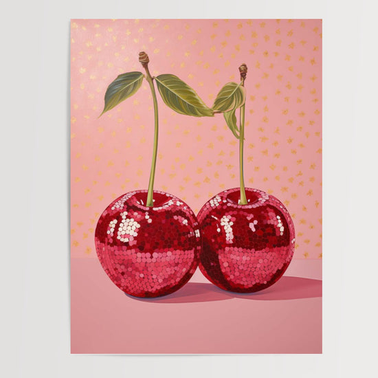 Poster Cerises en fête - Rouge éclatant et gourmandise en cuisine — Vierge - poster-presentation-produit