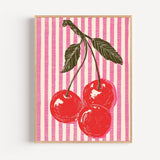 Poster Cerises rouges - Éclat gourmand et esprit rétro