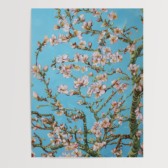 Poster Cerisier en fleurs - Douceur rose d'un printemps impressionniste — Vierge - poster-presentation-produit