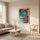 Poster Cerisier japonais - Floraison rose et fuchsia sur ciel azur — Décor sur-mesure (IA) — passe-partout blanc