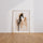Poster Cheval abstrait - Silhouette libre et mouvement suspendu — Vierge - living-room — passe-partout blanc