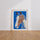Poster Cheval graphique - Regard bleu et esprit de liberté — Vierge - living-room — passe-partout blanc
