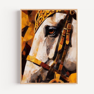 Poster Cheval royal - Noblesse dorée et regard fier