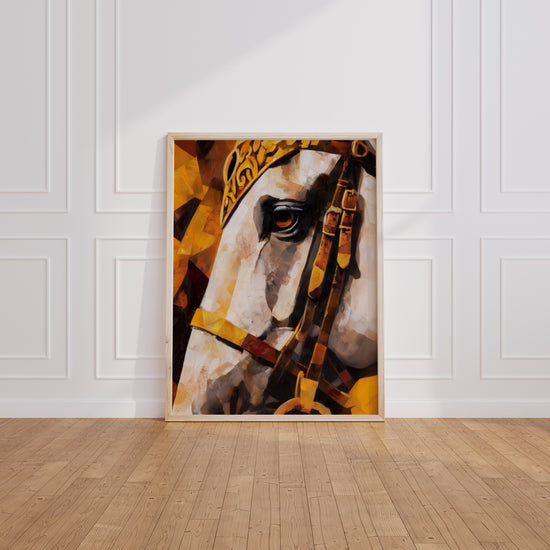 Poster Cheval royal - Noblesse dorée et regard fier — Vierge - living-room