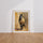 Poster Cheval sauvage - L'allure fière sur fond doré — Vierge - living-room — passe-partout blanc