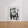 Poster Chevaux noir et blanc - Force tendre et connexion silencieuse — Vierge - living-room — passe-partout blanc