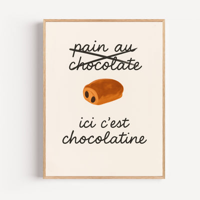 Poster Chocolatine – kulinarisches Augenzwinkern aus Südwestfrankreich