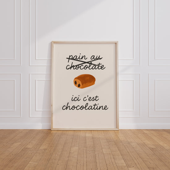 Poster Chocolatine - Clin d'oeil gourmand aux fiertes du Sud-Ouest — Vierge - living-room