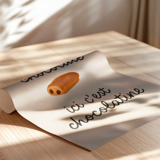 Poster Chocolatine - Clin d'oeil gourmand aux fiertes du Sud-Ouest — Vierge - poster-enroullé