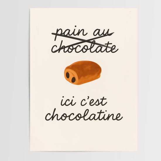 Poster Chocolatine - Clin d'oeil gourmand aux fiertes du Sud-Ouest — Vierge - poster-presentation-produit