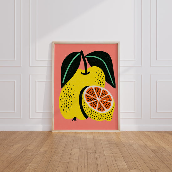 Poster Citron pop art - Un fruit graphique qui réveille la cuisine — Vierge - living-room