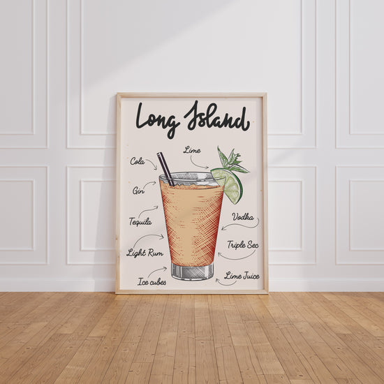 Poster Cocktail Long Island - Éclat fruité et esprit de fête — Vierge - living-room