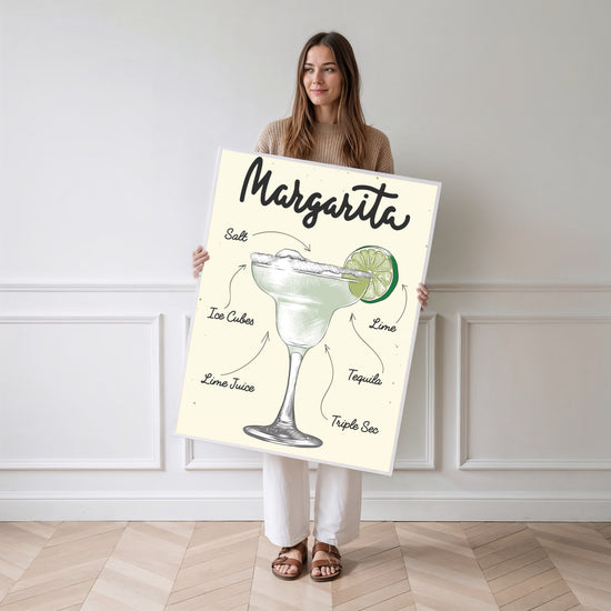 Poster Cocktail Margarita - Fraîcheur acidulée au zeste de citron vert — Vierge - poster-femme-debout