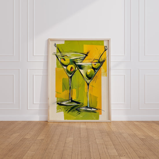 Poster Cocktail Martini - L'esprit festif d'un bar en couleurs — Vierge - living-room