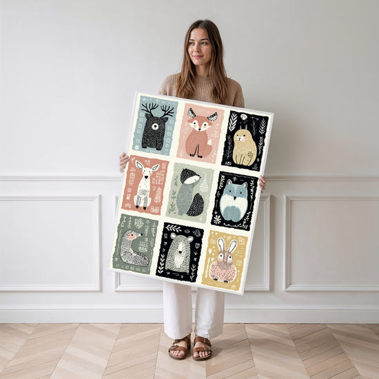 Poster Compagnons de la forêt - L'imagier tendre des petits animaux — Vierge - poster-femme-debout