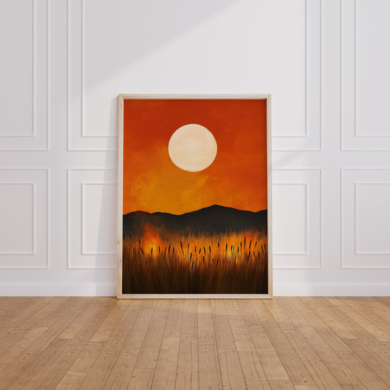 Poster Coucher de soleil - Lumière douce d'une fin de journée paisible — Vierge - living-room