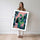 Poster Couple enlacé - Deux silhouettes tendres dans un jardin coloré — Vierge - poster-femme-debout — passe-partout blanc