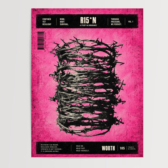 Poster Couronne d'épines - Manifeste street art rose magenta — Vierge - poster-presentation-produit