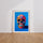 Poster Crâne mexicain - Explosion de couleurs et de caractère — Vierge - living-room — passe-partout blanc