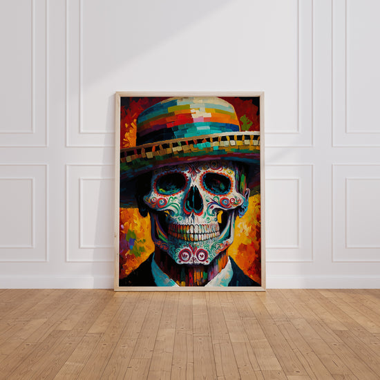 Poster Crâne mexicain - Festival de couleurs au cœur du Mexique — Vierge - living-room