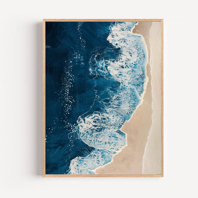 Poster Écume marine - Souffle du grand large et sable doré