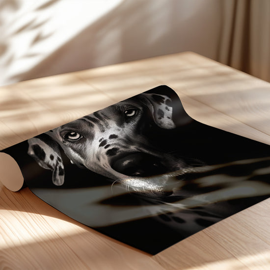 Poster Dalmatien - Portrait noir et blanc plein d'élégance — Vierge - poster-enroullé