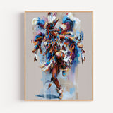 Poster Danseur amérindien - Rituel sacré et tourbillon de couleurs