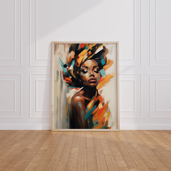 Poster Danseuse africaine - Élégance et couleurs éclatantes — Vierge - living-room