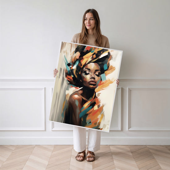 Poster Danseuse africaine - Élégance et couleurs éclatantes — Vierge - poster-femme-debout