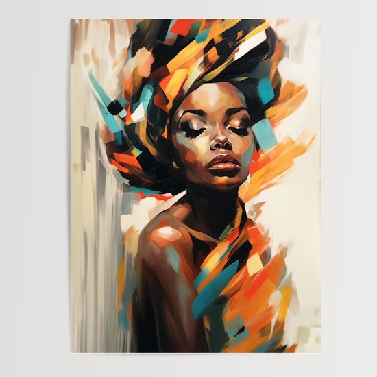 Poster Danseuse africaine - Élégance et couleurs éclatantes — Vierge - poster-presentation-produit