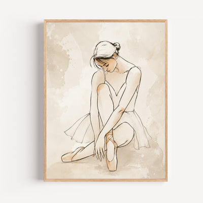 Poster Danseuse ballerine - Grâce délicate et rêves de scène chambre fille