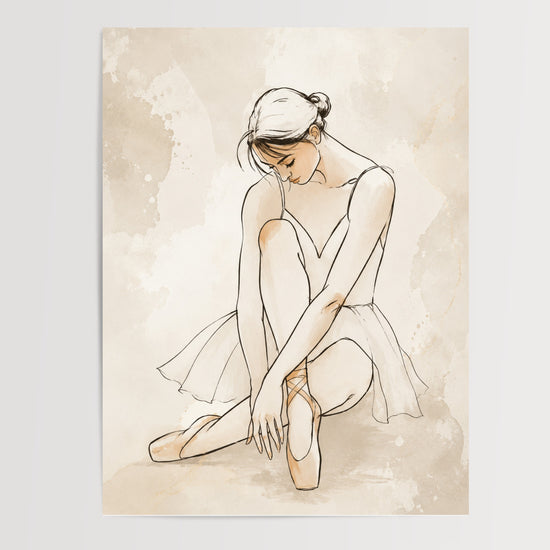 Poster Danseuse ballerine - Grâce délicate et rêves de scène chambre fille — Vierge - poster-presentation-produit