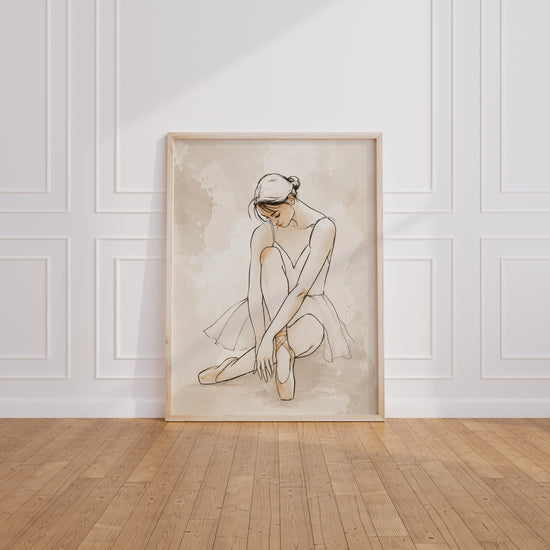Poster Danseuse ballerine - Grâce délicate et rêves de scène chambre fille — Vierge - living-room
