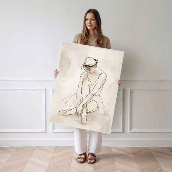 Poster Danseuse ballerine - Grâce délicate et rêves de scène chambre fille — Vierge - poster-femme-debout