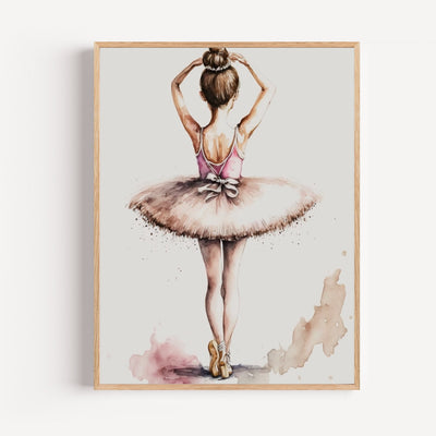 Lámina bailarina de ballet - La elegancia de un paso suspendido