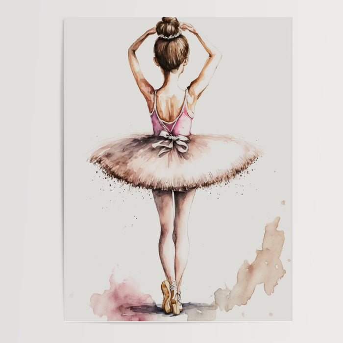 Poster Danseuse ballerine - L'élégance d'un pas suspendu — Vierge - poster-presentation-produit