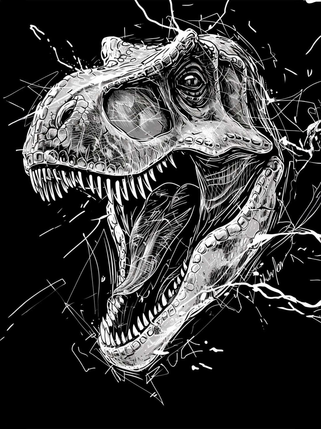 T-Rex Dinosaur Kids Wall Art - Prehistoric Adventure