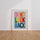 Poster Don't Look Back - Typographie colorée qui booste au bureau — Vierge - living-room — passe-partout blanc