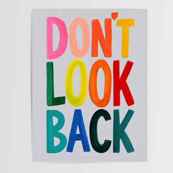 Don't Look Back poster - product mockup